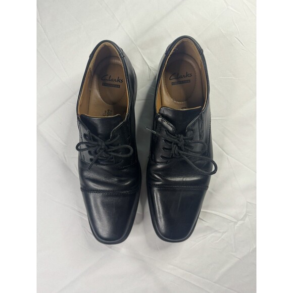 Clark’s Collection Black Dress Shoes Oxford Cap Toe Soft Cushion 9.5 Leather main image 4